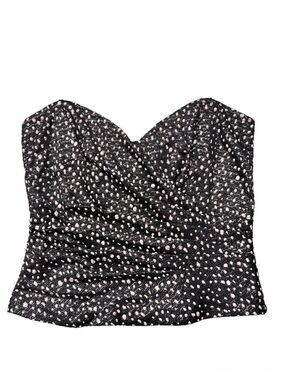 Veronique Young Black Textured Corset Bustier Top Size 4